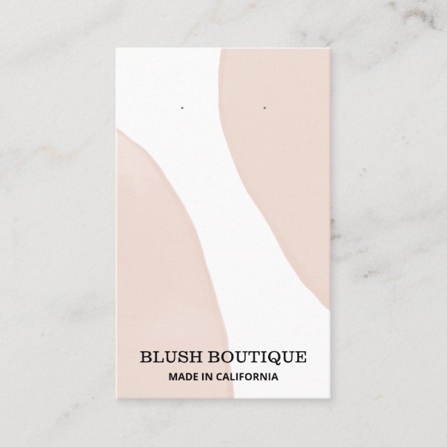 Modern Abstract Pastel Pink Earring Cards (Front)