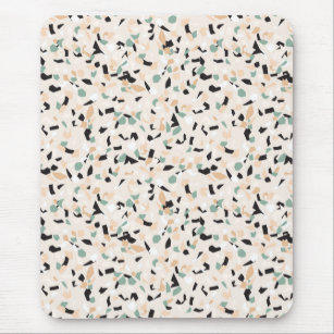 Modern Abstract Pastel Terrazzo Pattern  Mouse Mat