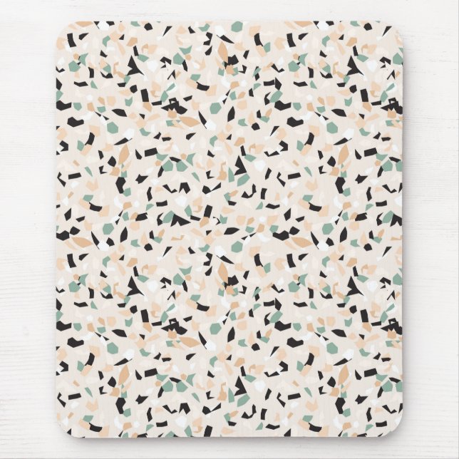 Modern Abstract Pastel Terrazzo Pattern  Mouse Mat (Front)