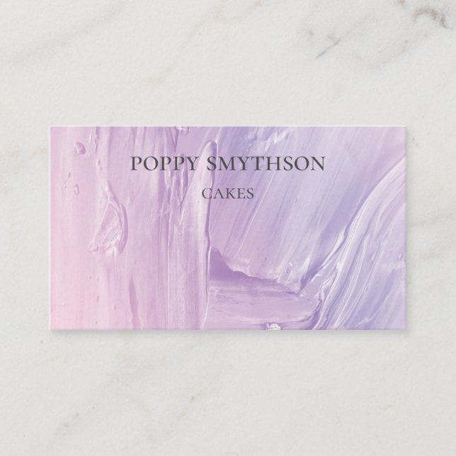 Modern Abstract Pastel Textured Business Card (Front)