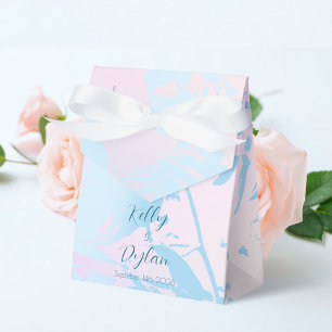 Modern Abstract Pastel Wedding Favour Box