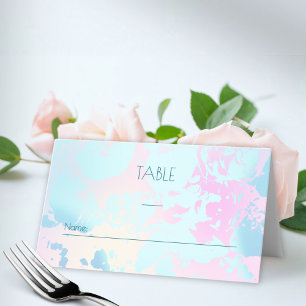 Modern Abstract Pastel Wedding  Place Card