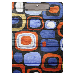 Modern Abstract Pastel Wood Look Clipboard