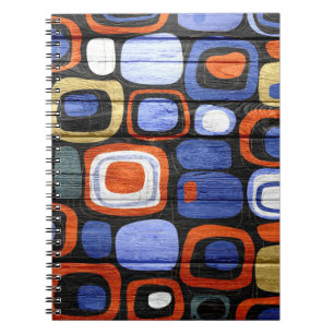 Modern Abstract Pastel Wood Look Notebook