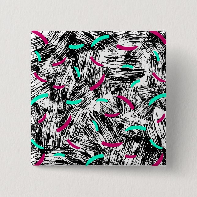 Modern Abstract pattern. 15 Cm Square Badge (Front)