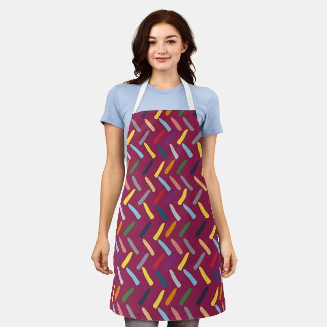 Modern Abstract Pattern Apron (Worn)