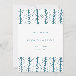 Modern Abstract Pattern Graphic Teal Wedding Save The Date