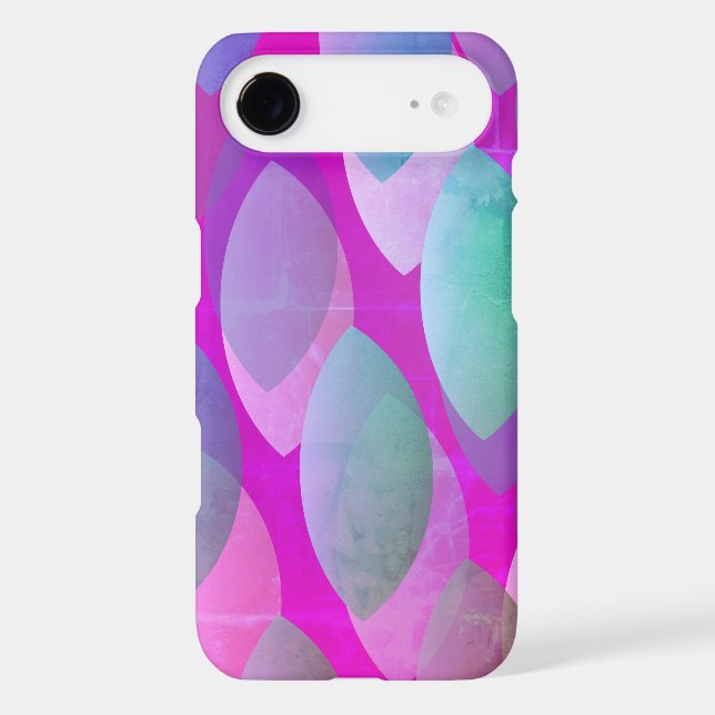Modern Abstract Pattern | Magenta Purple Pink Teal Case-Mate iPhone Case (Back)