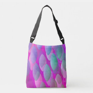Modern Abstract Pattern Magenta Purple Pink Teal Crossbody Bag