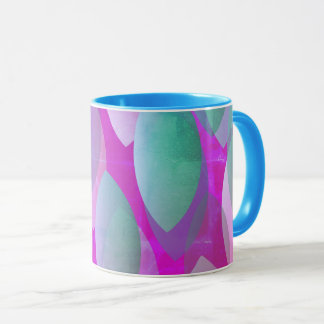 Modern Abstract Pattern | Magenta Purple Pink Teal Mug