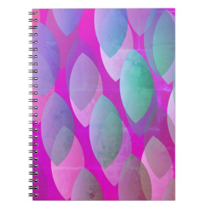 Modern Abstract Pattern Magenta Purple Pink Teal Notebook
