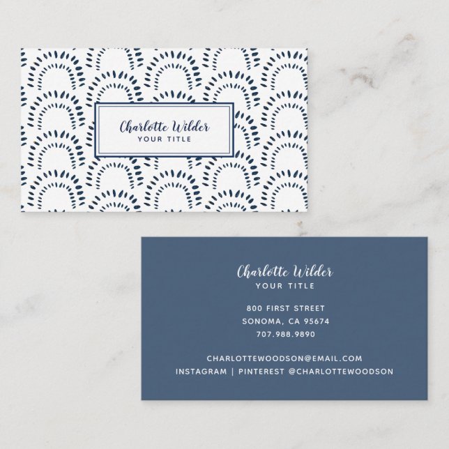 Modern Abstract Pattern Rainbwow Pattern Business Card (Front/Back)