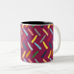 Modern Abstract Pattern Two-Tone Coffee Mug