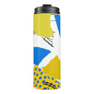 Modern Abstract Pattern with Shapes. Thermal Tumbler