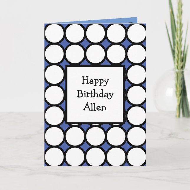 Modern Abstract Personalised Happy Birthday Card (Front)