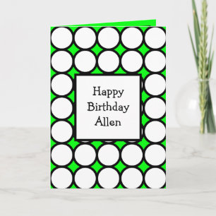 Modern Abstract Personalised Happy Birthday Card