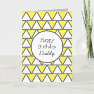 Modern Abstract Personalised Happy Birthday Daddy Card