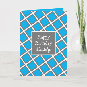 Modern Abstract Personalised Happy Birthday Daddy Card