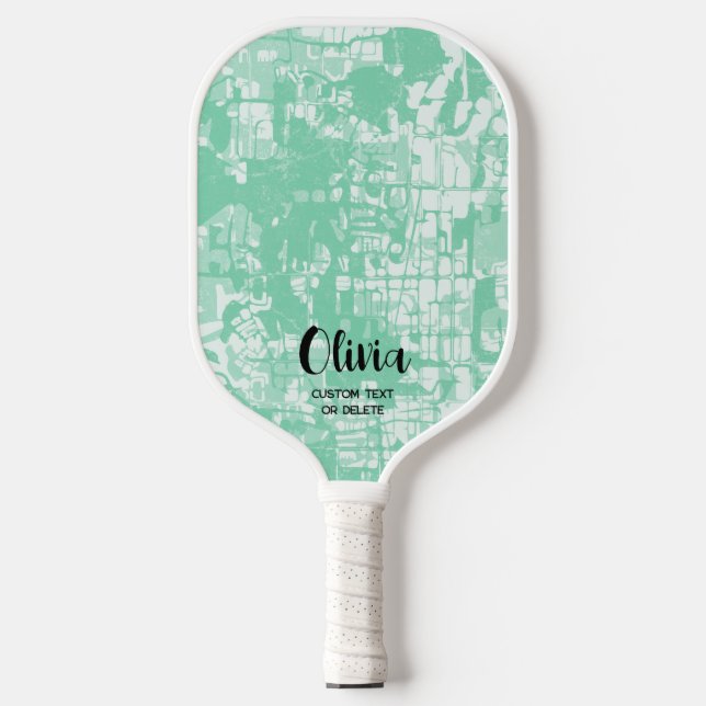 Modern Abstract Personalised Name Pickleball Paddl Paddle (Front)