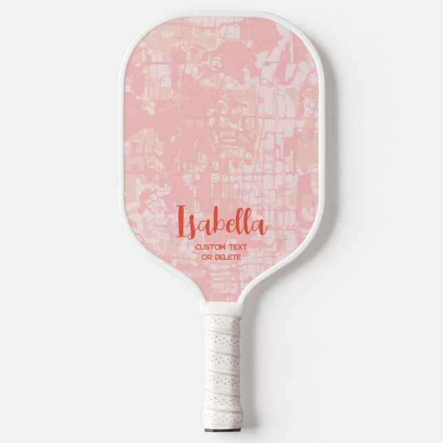 Modern Abstract Personalised Name Pickleball Paddle (Front)