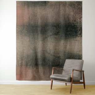 Modern Abstract Pink Black Gold Grunge Tapestry
