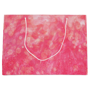 Modern Abstract Pink Color Watercolor  Large Gift Bag