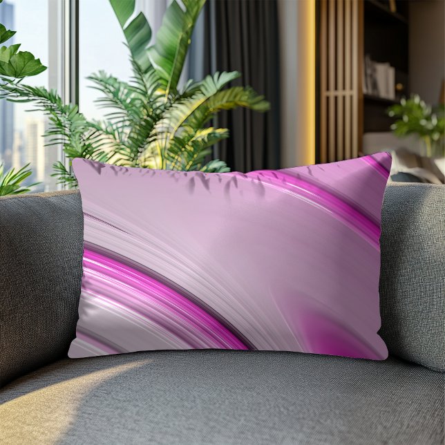 Modern Abstract Pink Fractal Decorative Cushion (Creator Uploaded)