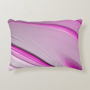 Modern Abstract Pink Fractal Decorative Cushion