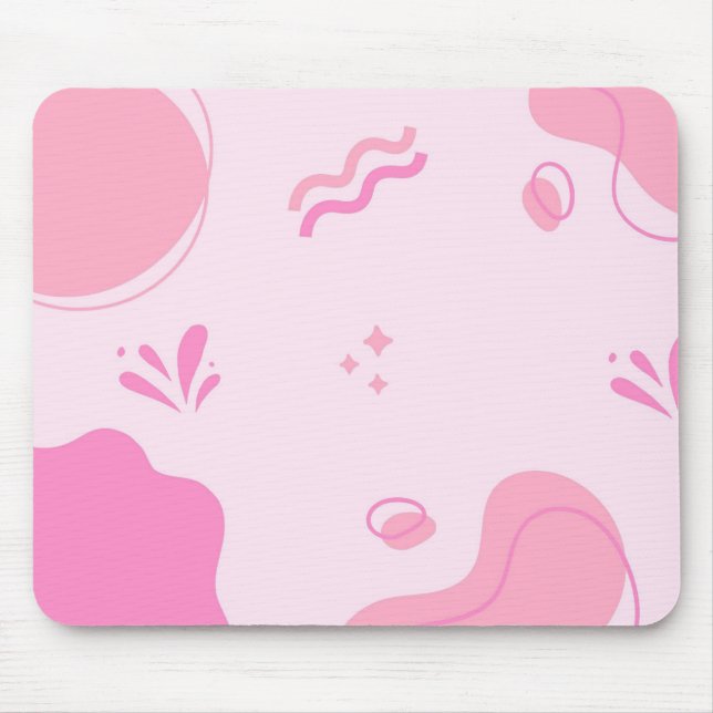 Modern Abstract Pink Minimalist Mouse Mat (Front)