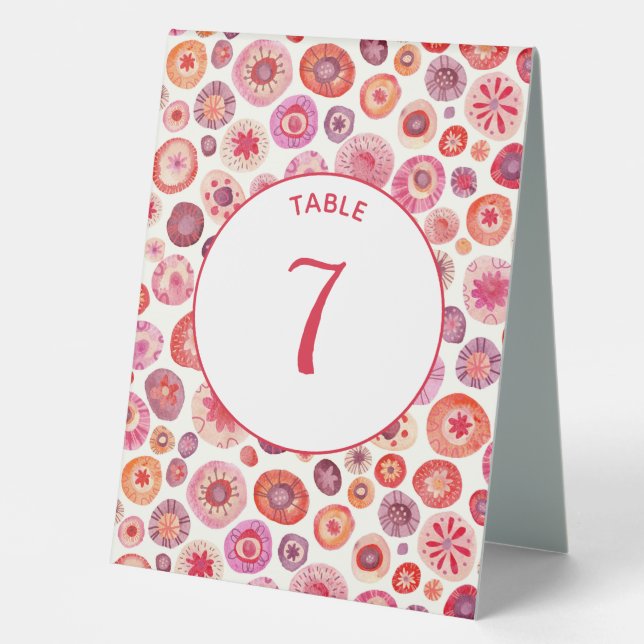 Modern Abstract Pink Watercolor Geometric (Front)