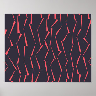 Modern abstract playful geometric triangle pattern poster