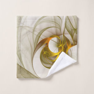 Modern Abstract Precious Metal Colors Fractal Wash Cloth