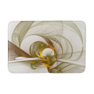 Modern Abstract Precious Metal Colours Fractal Bath Mat