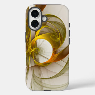 Modern Abstract Precious Metal Colours Fractal iPhone 16 Case