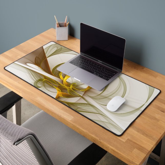 Modern Abstract Precious Metal Colours Fractal Desk Mat (Office 2)