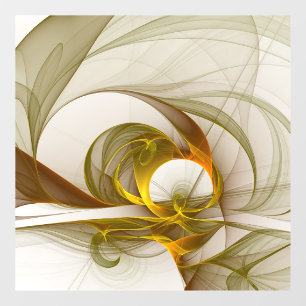 Modern Abstract Precious Metal Colours Fractal Window Cling
