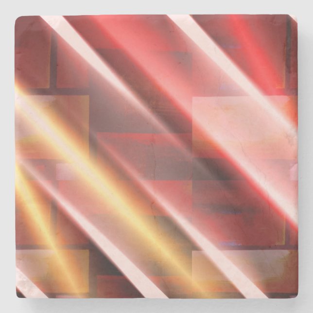 Modern Abstract Print Art Decor Digital Art Stone Coaster (Front)