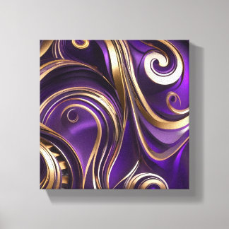 Modern Abstract Purple Canvas Wall Art, Print