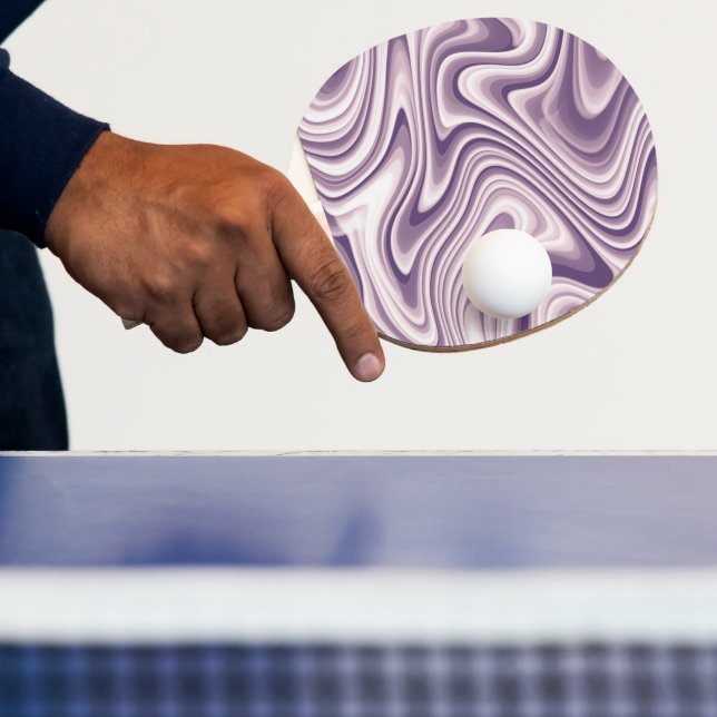 Modern Abstract Purple Liquid Marble Ping Pong Paddle (Insitu)
