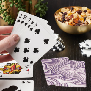 Modern Abstract Purple Liquid Marble Playing Cards