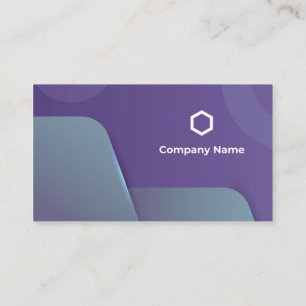 Modern Abstract Purple & Teal Corporate Business C Card