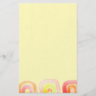 Modern abstract  rainbow art paint stationery