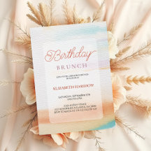 Modern Abstract Rainbow Birthday