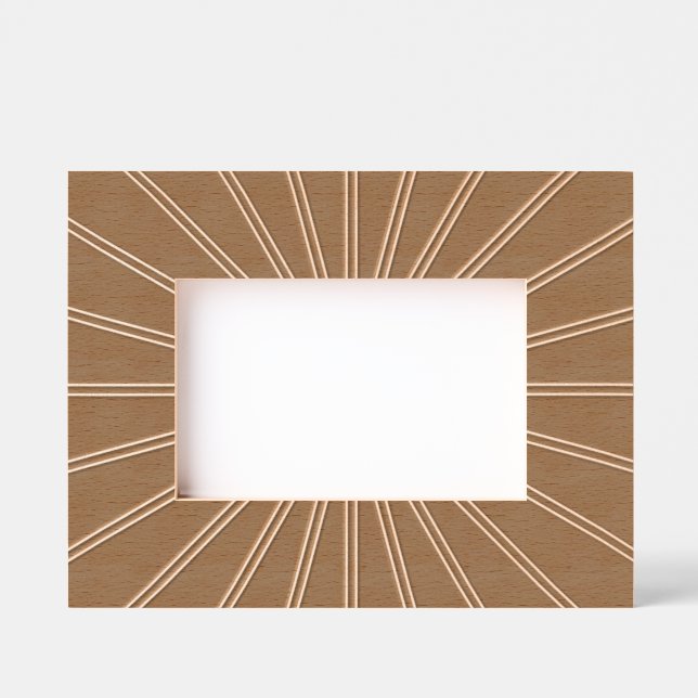 Modern Abstract Rays Laser Etched Picture Frame (Front)