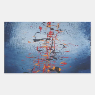 Modern Abstract Rectangular Sticker