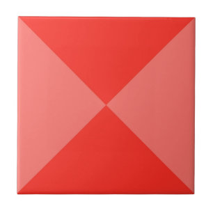 Modern Abstract Red Geometric Triangle Pattern Tile
