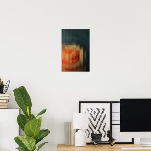 Modern Abstract Ribbed glass сolorful gradient Poster