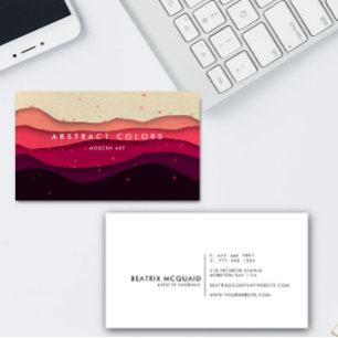 Modern Abstract Rolling Waves Business Card