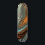 Modern Abstract Rustic Liquid Marble Paint Skateboard<br><div class="desc">This modern design features a rustic liquid marble pain in orange, teal and brown tones #marble #liquidart #orange #teal #brown #rustic #masculine #giftsforguys #giftsforhim #giftsforher #feminine #girly #customgifts #skate #skateboards #skateboarding #outdoor #sports #sportsequipment #fun #fashion #customdesign #custom #christmas #birthday #holidays</div>