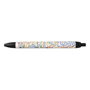 Modern Abstract Scribble Pen - Colourful Swirl Pat